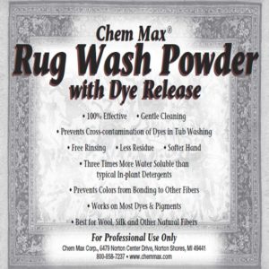 Rug Wash Powder with Dye Release